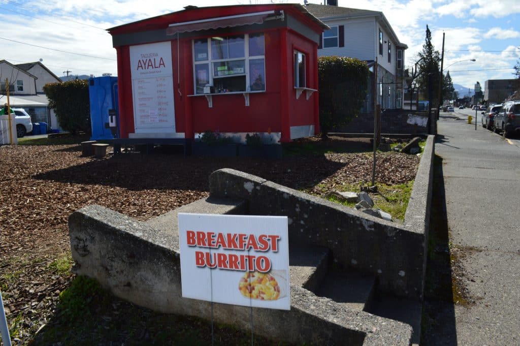 Breakfast Burrito from Taqueria Ayala Hood River: March 15, 2021