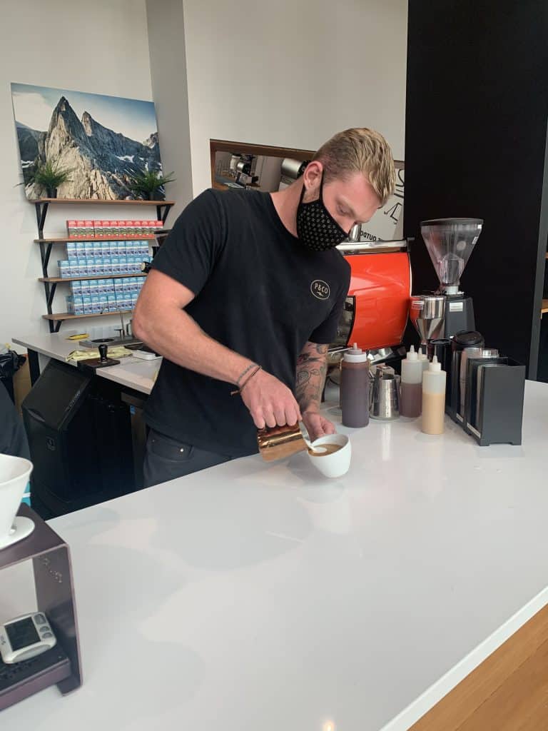 Barista at Stoked Coffee Hood River