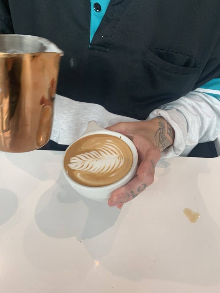 Latte Art from Stoked Coffee Hood River, OR.