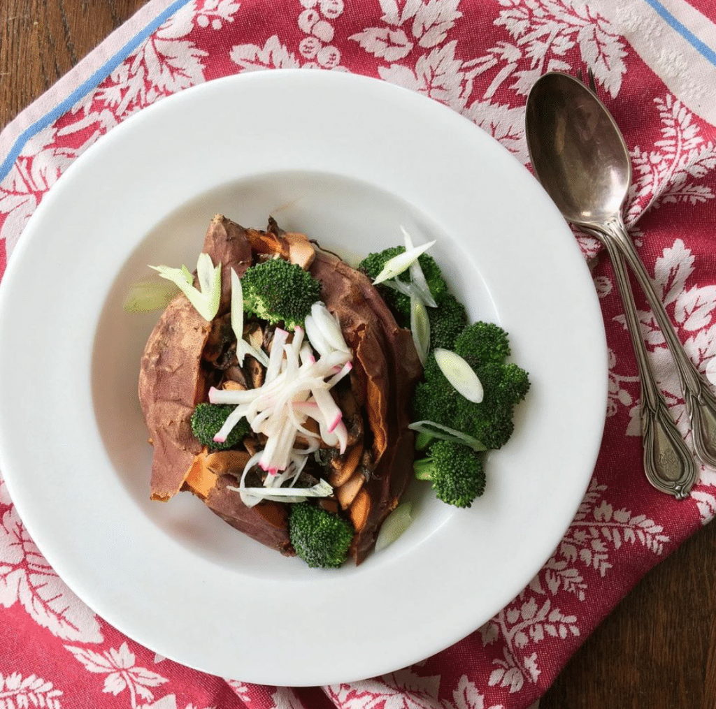 Local Rhoots Dish with broccoli