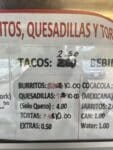 Taqueria Jalisco Hood River Menu