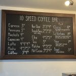 10 Speed Coffee Bar Menu
