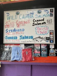 Menu at Fresh Fish Hood River