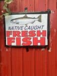 Wild Salmon Hood River Outdoor Sign