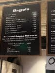 Bagel Menu at Freshies Hood River
