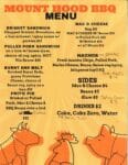 Menu Mt Hood BBQ 1
