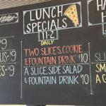 Lunch special menu at Pelinti Pizza in Hood River