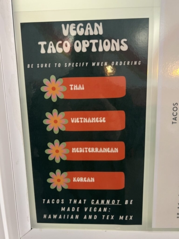 Vegan Taco Options at Love and Hominy