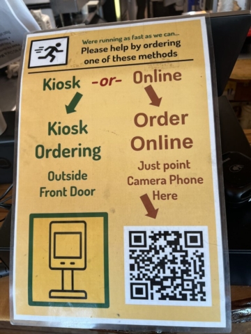 Kiosk ordering available at Twin Peaks Drive In in Hood River
