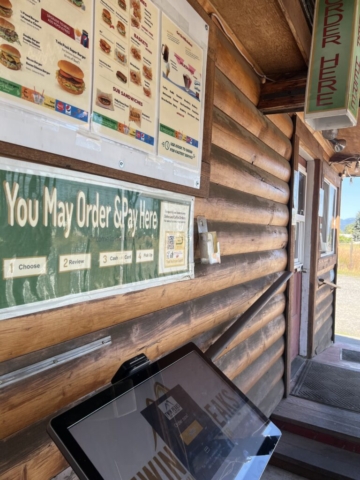 Self service kiosk at Twin peaks Hood River