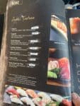 Sushi Entree Menu at Kobe Sushi Hood River