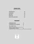 Fried Rice and Desert Menu