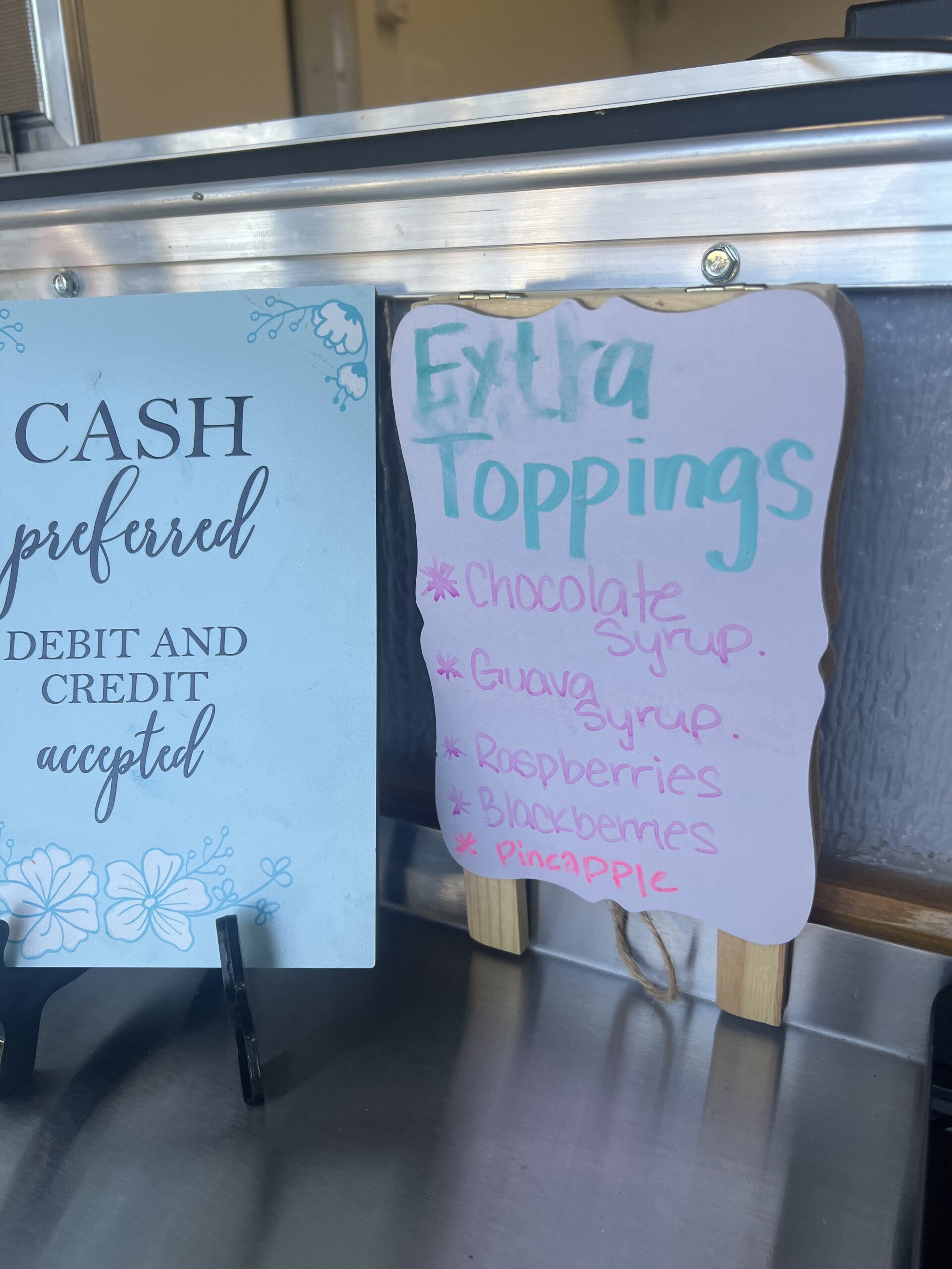 Toppings available at Blush River Bowls Hood River