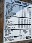 Menu at Country Coffee