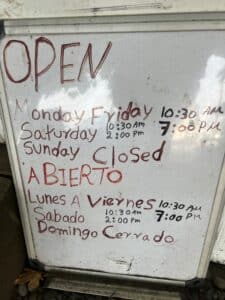 Hours of El Monte Taqueria in Hood River August 2026