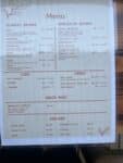 Menu at Start Up Coffee in Hood River -- August 2026