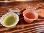 House Made Salsa and sauce at Start Up Coffee in Hood River